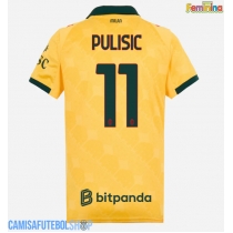 Camisa de time de futebol AC Milan Christian Pulisic #11 Replicas 3º Equipamento Feminina 2025-26 Manga Curta
